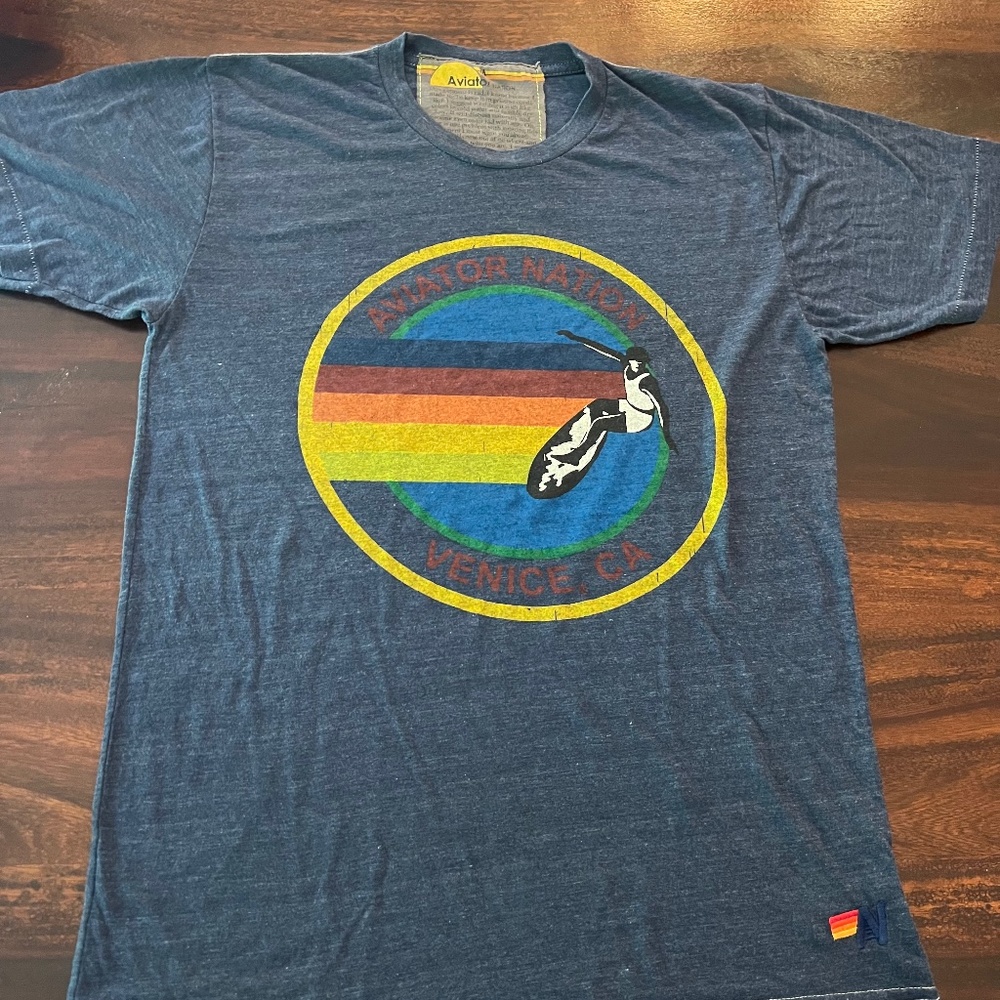 Aviator Nation Navy Blue T shirt
